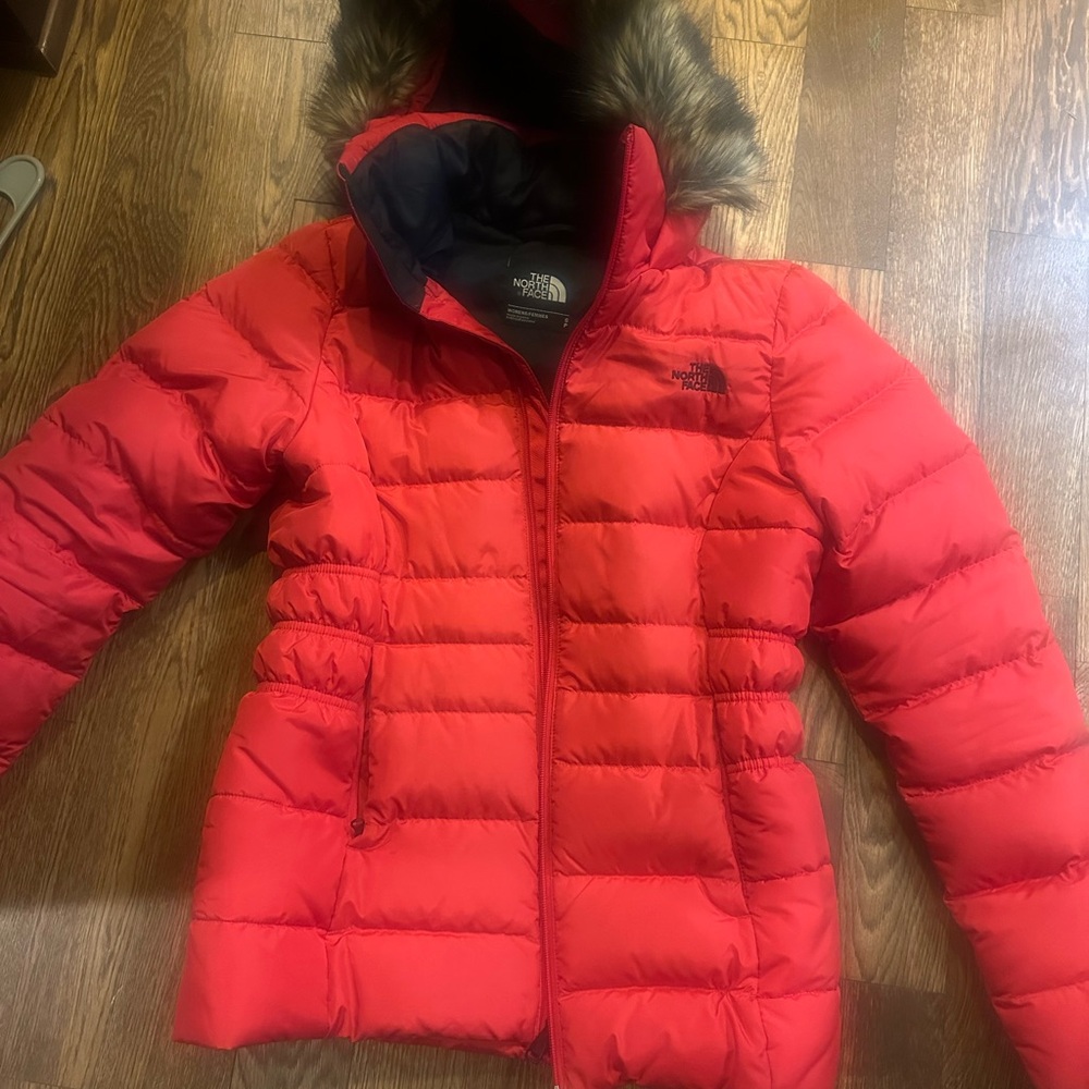 Women’s red North Face jacket